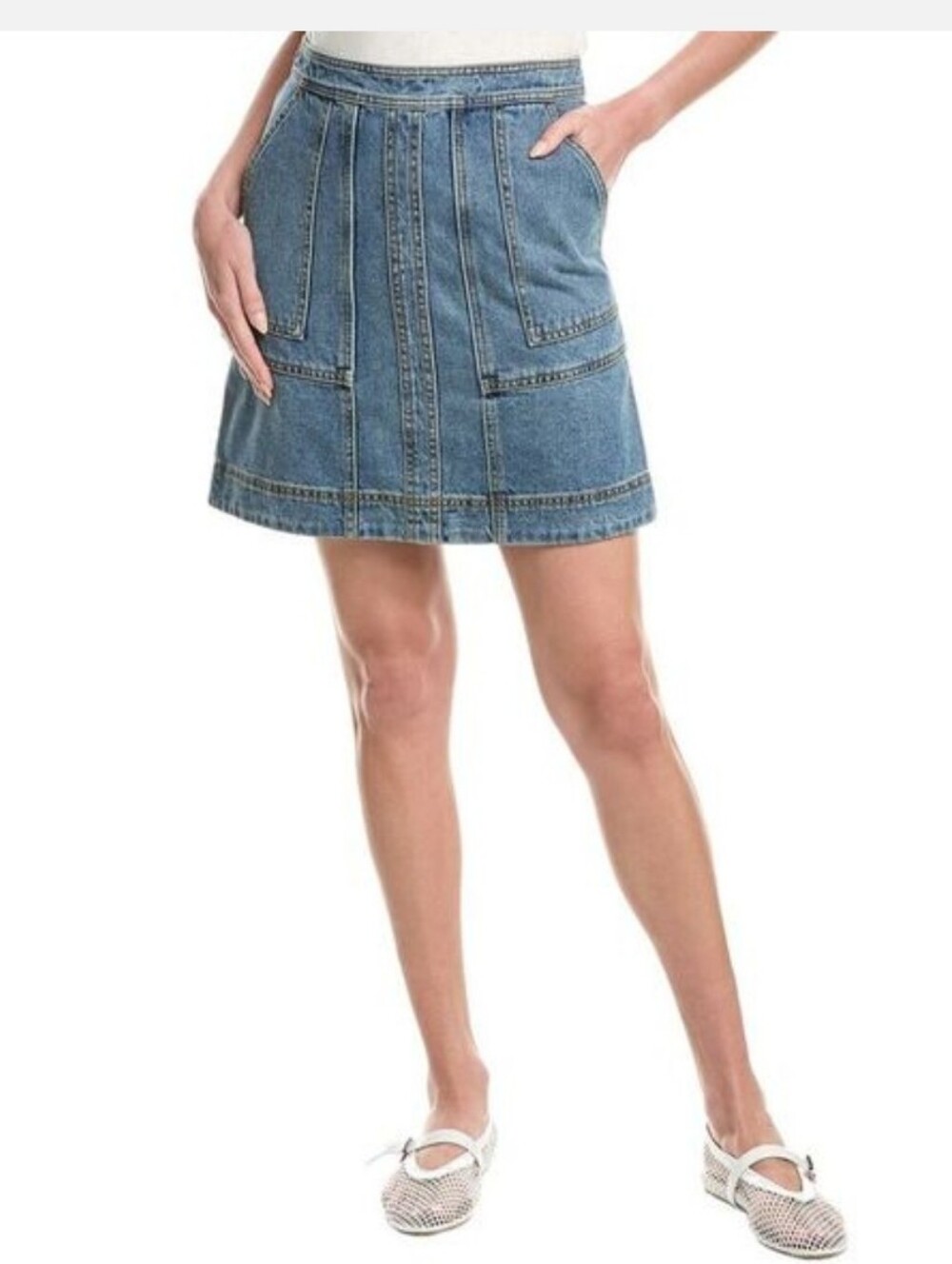 Cabi Speedway Skirt #6571 Denim blue Size 6